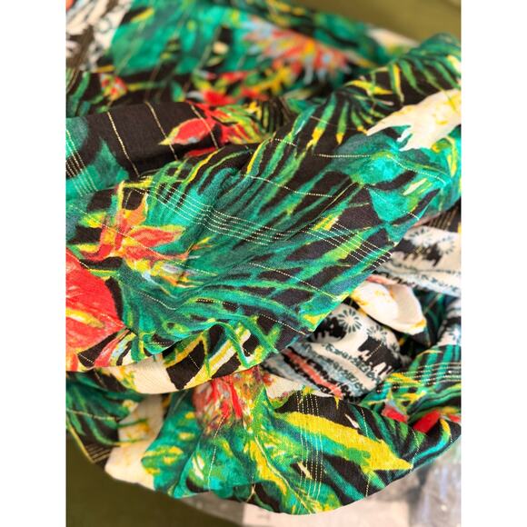 Women's Nine West Cockatoo Tropical Ruana one size - Picture 3 of 4